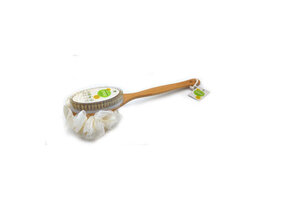 Pursonic - Dry Brush and Wash Sponge Dual Action with Long Lotus Wooden Handle