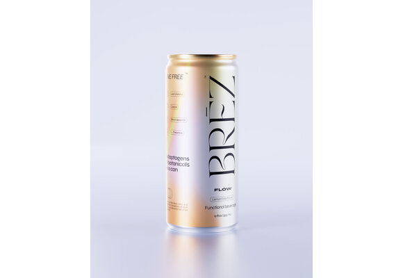 Brez – Functional Mushroom Seltzer 12oz Lemon Elderflower FLOW