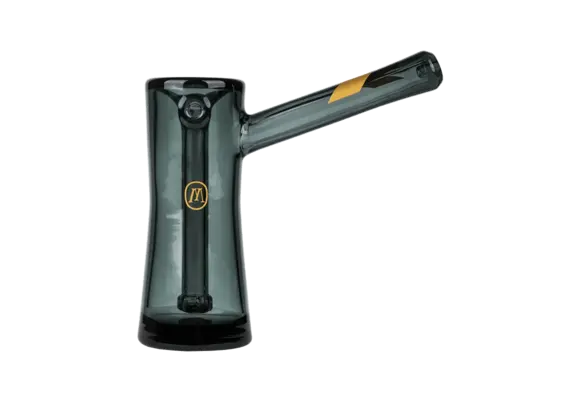 Marley Natural - Glass Bubbler Smoked Gold Stripe 4.5"