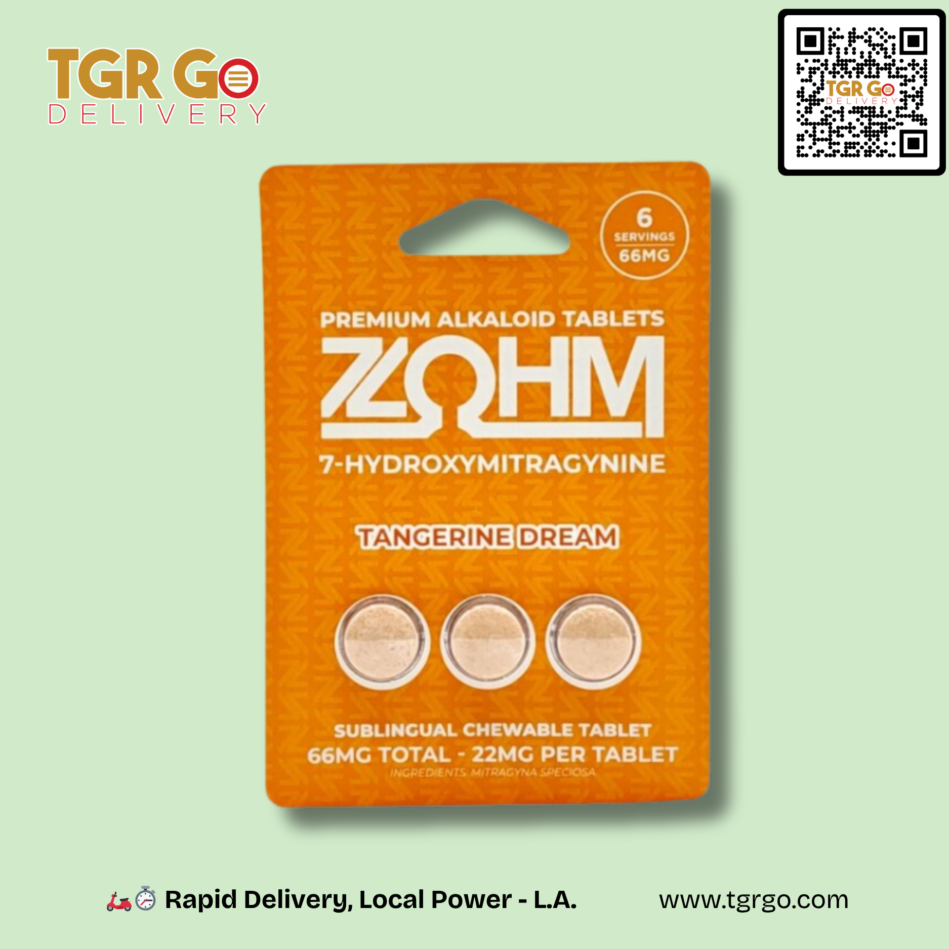 ZOHM - 7-Hydroxymitragynine Kratom Extract Tablet 22mg 3ct