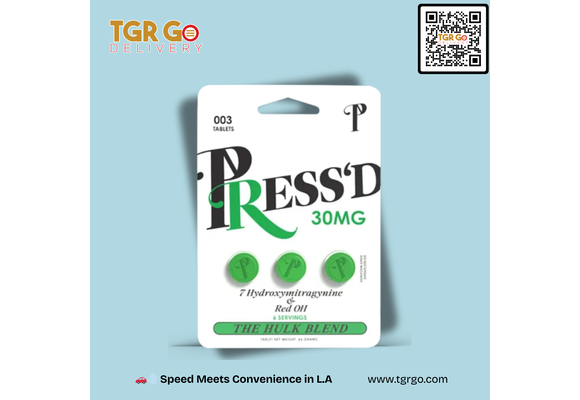 PRESS'D - 7-Hydroxymitragynine Kratom Extract Tablets GREEN Hulk 3ct 30mg