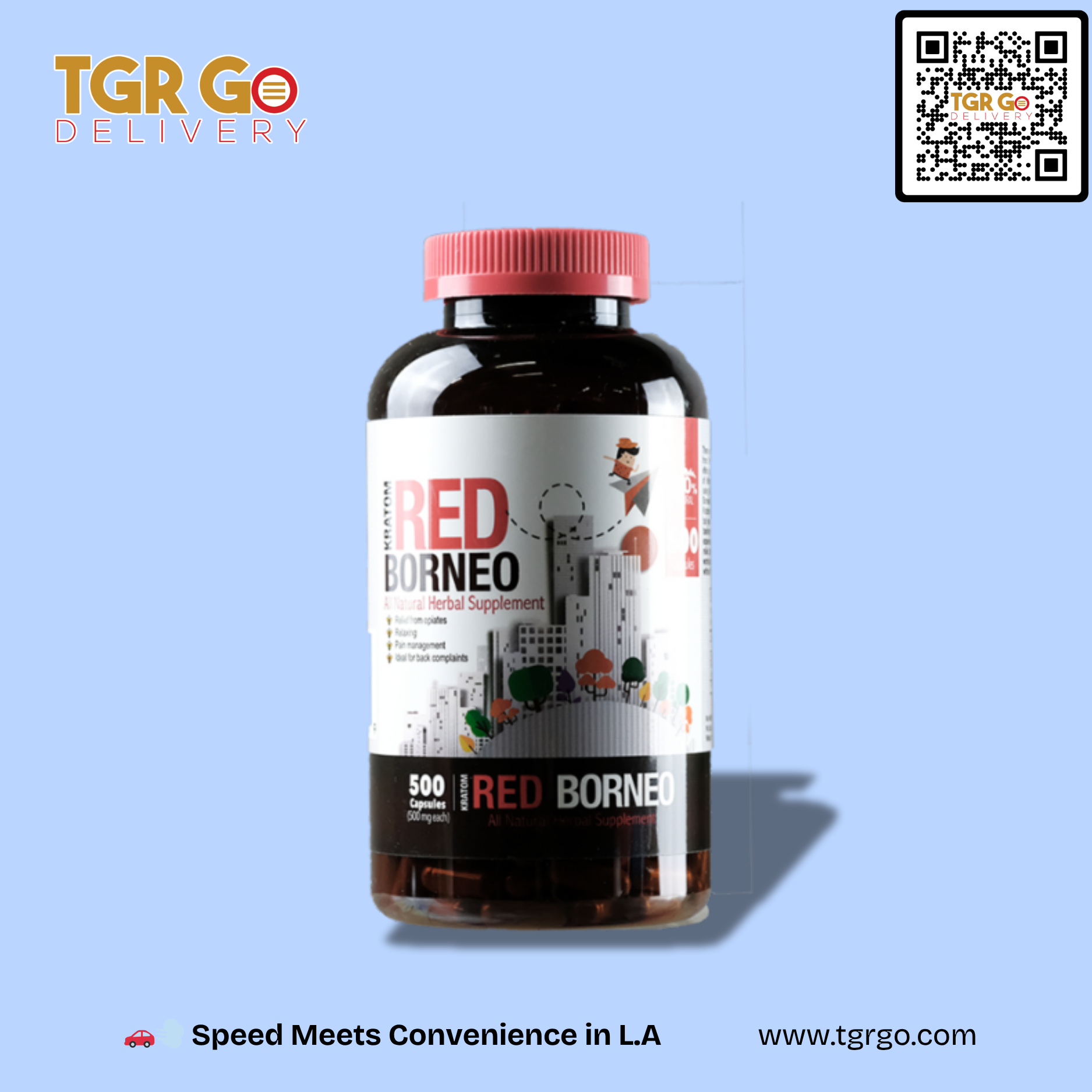 Bumble Bee - Kratom Capsule Red Vein Borneo Premium 500ct