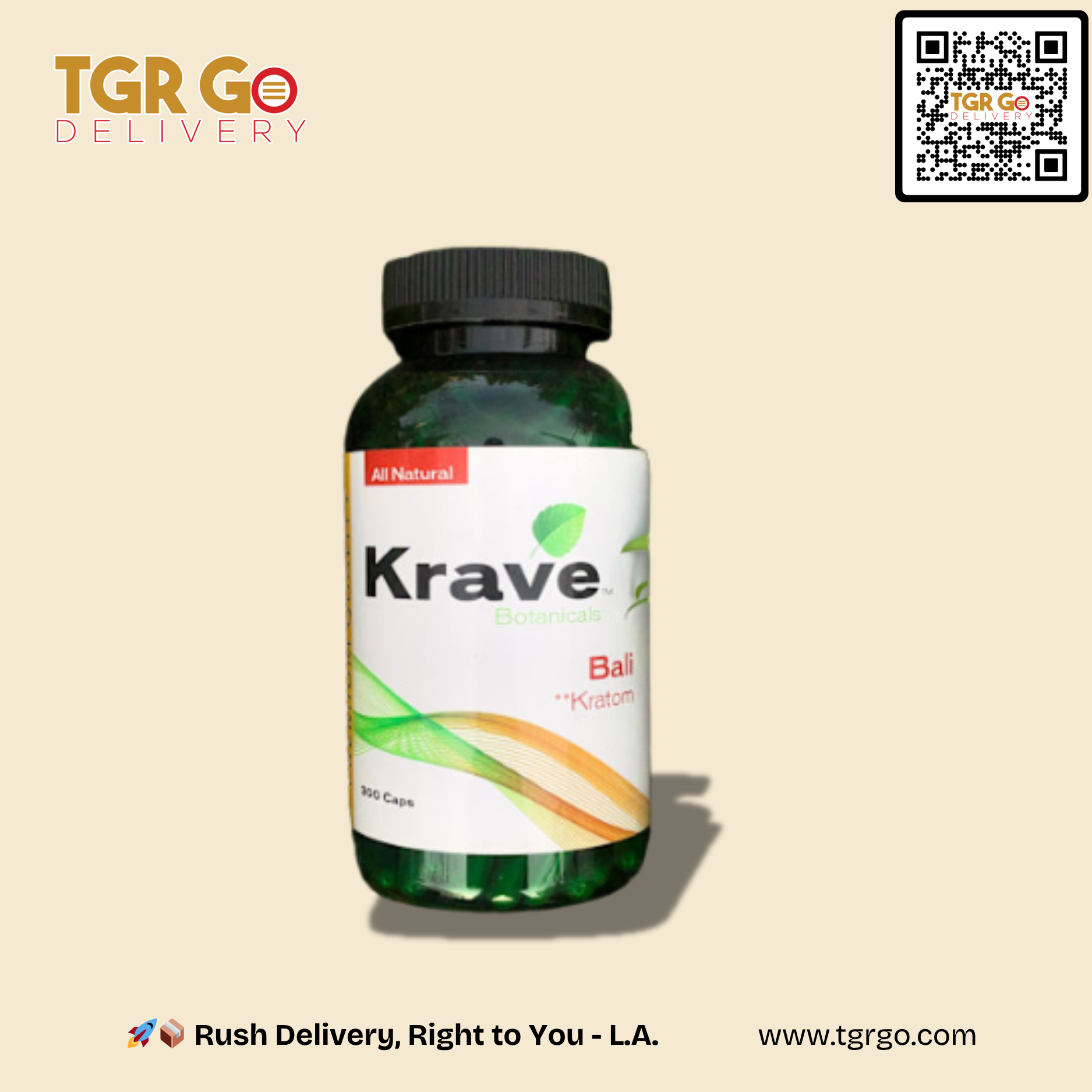 Krave - Kratom Capsule Bali 300ct