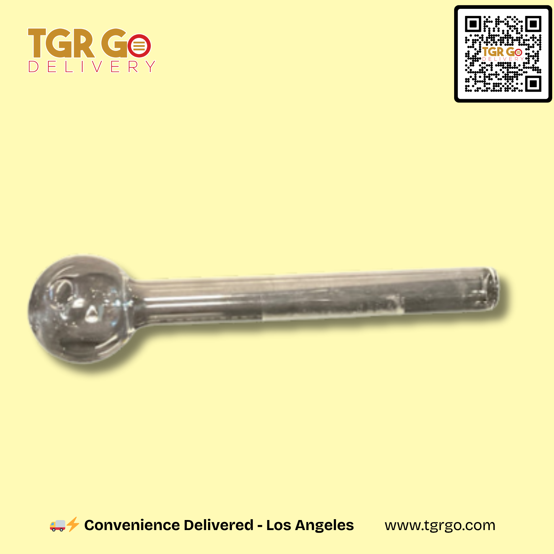 TGR - Oil Burner Hand Pipe 3.5" Small Thin Glass OB1