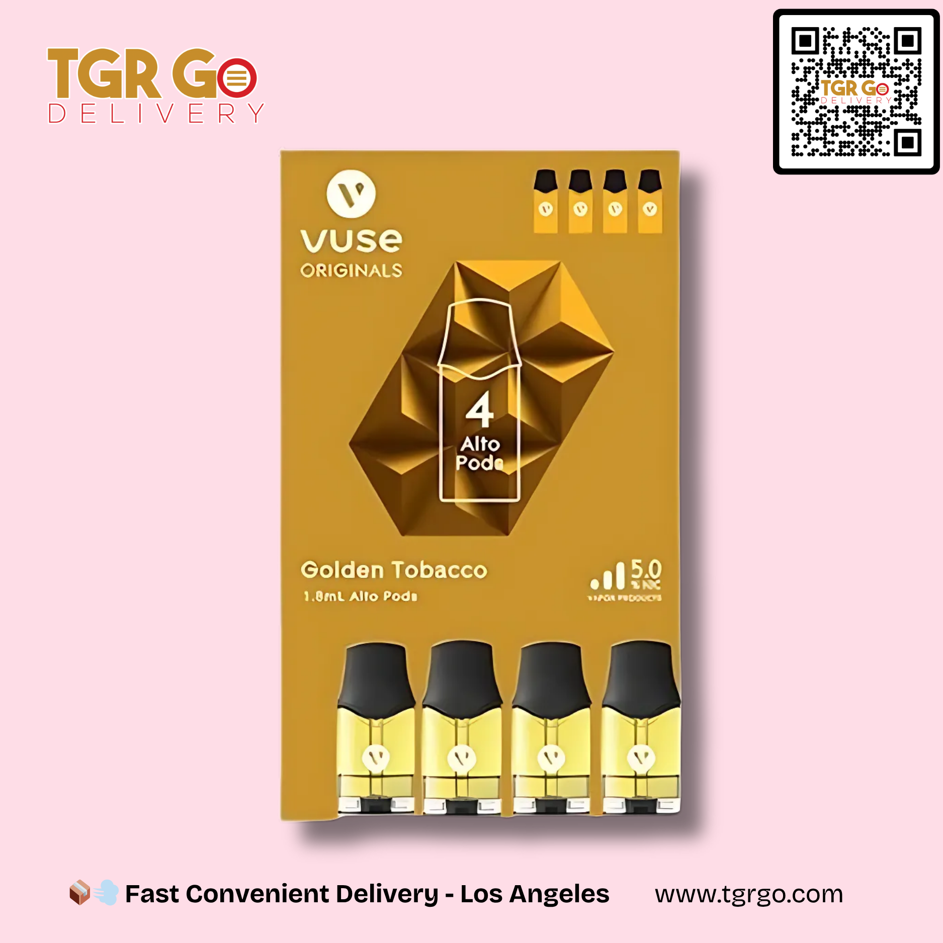 VUSE - Pod Alto Original Series Golden Tobacco 2.4% 4ct