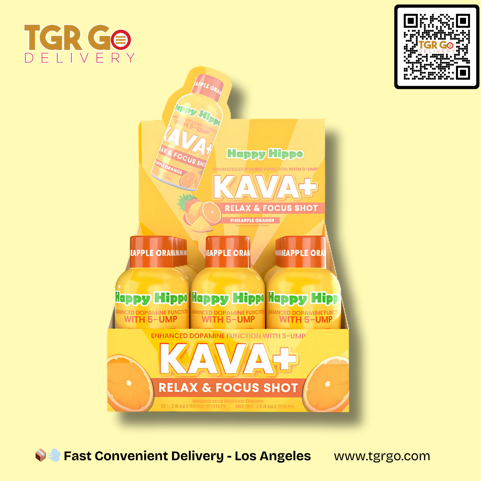 Happy Hippo - Kava with 5-UMP Shot KAVA+ 2oz