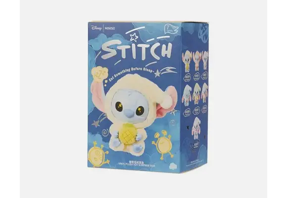 Miniso - Keychain Toy Blind Box Eat Something Before Sleep Stitch Figure 1ct (AUTHENTIC)