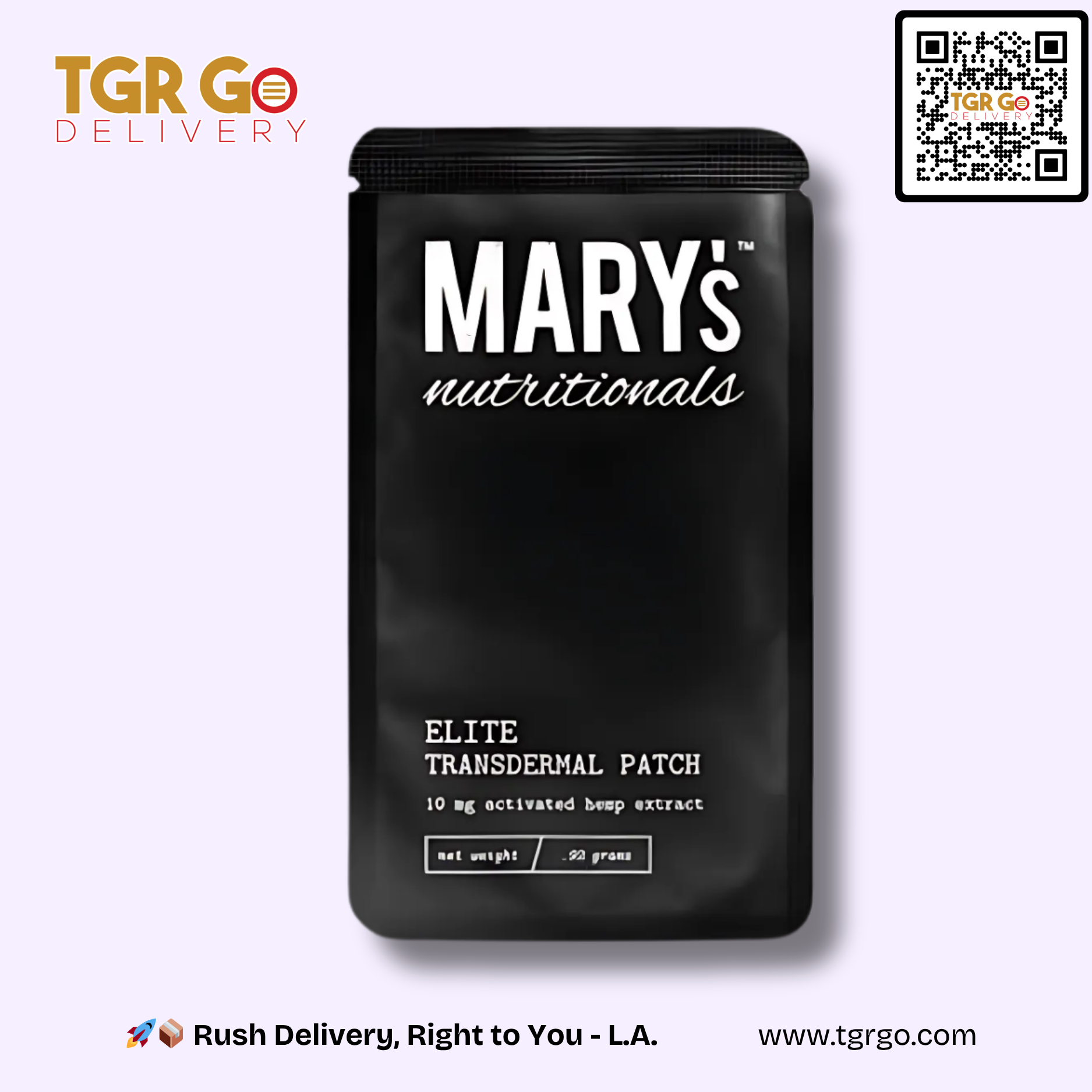 Mary's Nutrionals - CBD Topical Patch 10mg 1ct