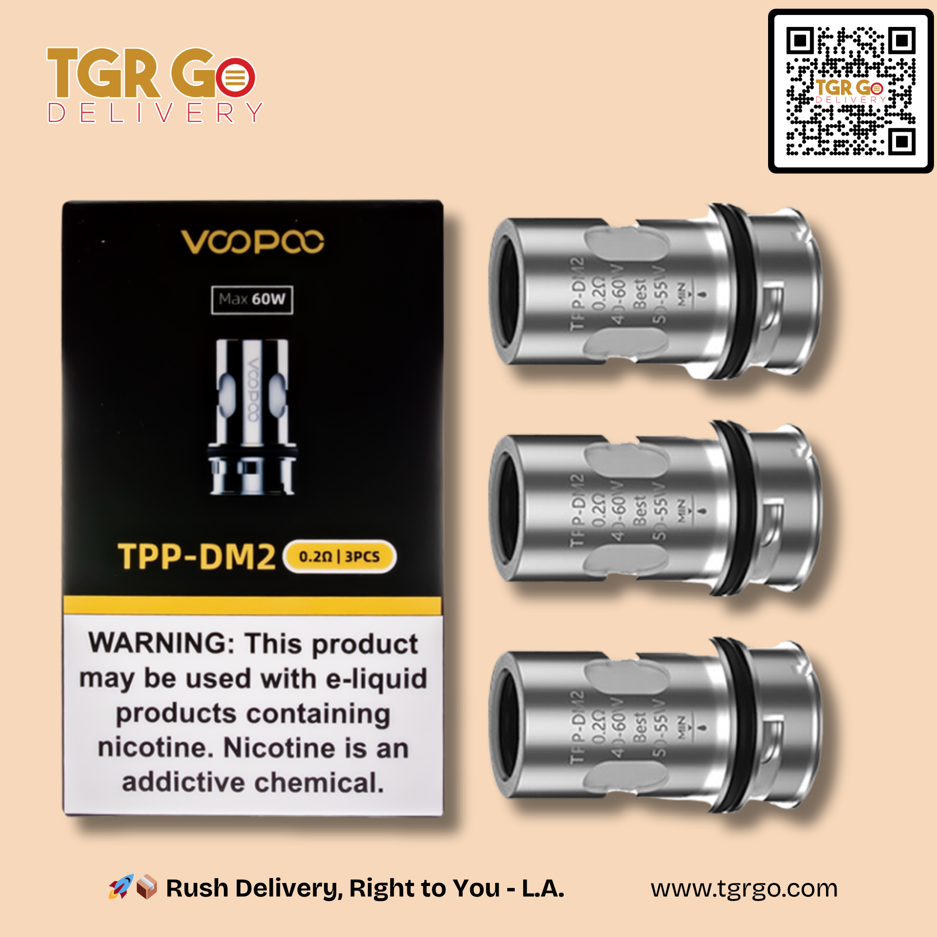 Voopoo - TPP-DM2 Coil Atomizer .2Ω 3pk