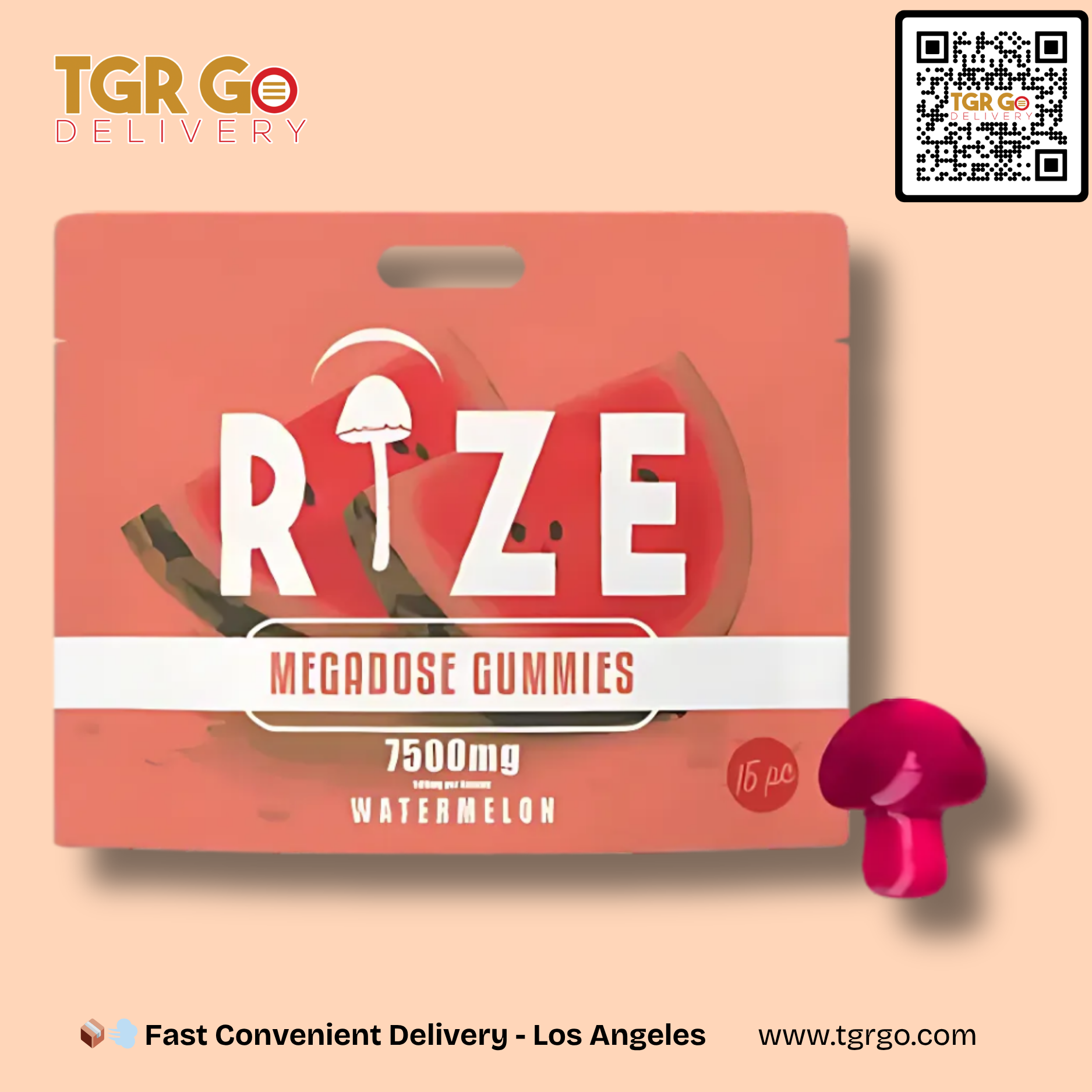 Rize - Mushroom Gummies 15ct 7500mg