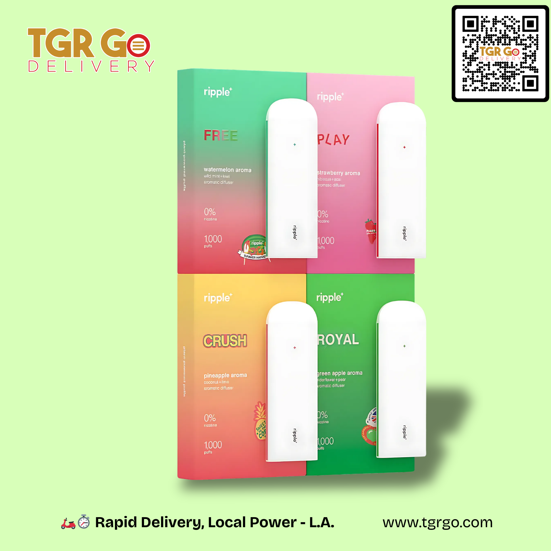 Ripple - Disposable Vape Diffuser No Nicotine 1000 Puffs