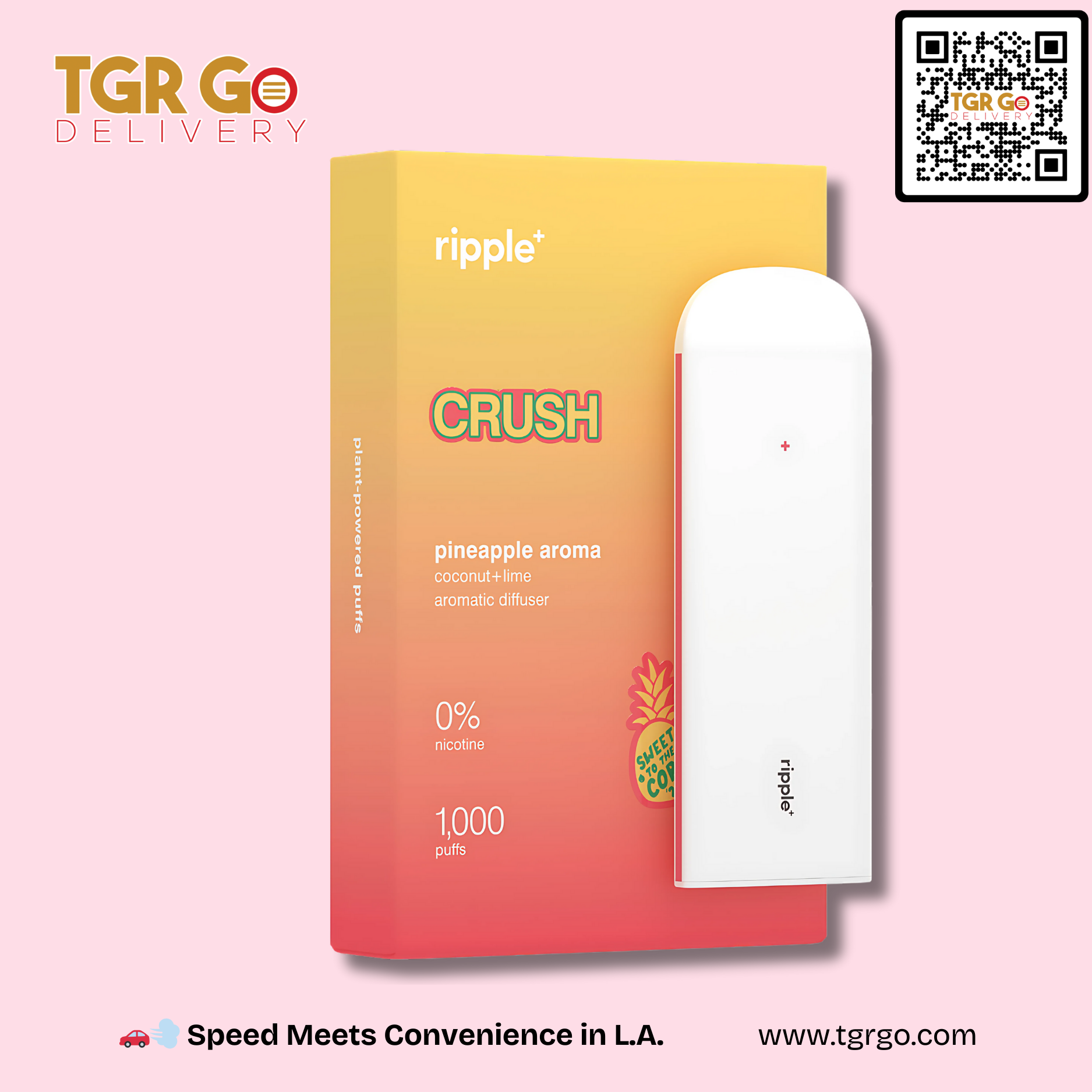 Ripple - Disposable Vape Diffuser No Nicotine 1000 Puffs