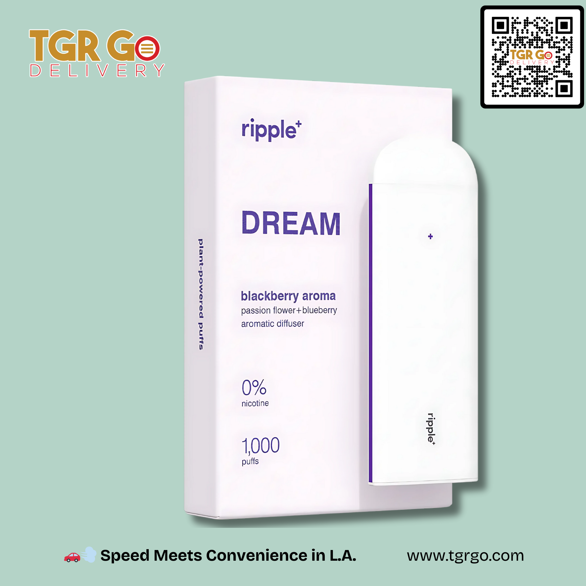 Ripple - Disposable Vape Diffuser No Nicotine 1000 Puffs