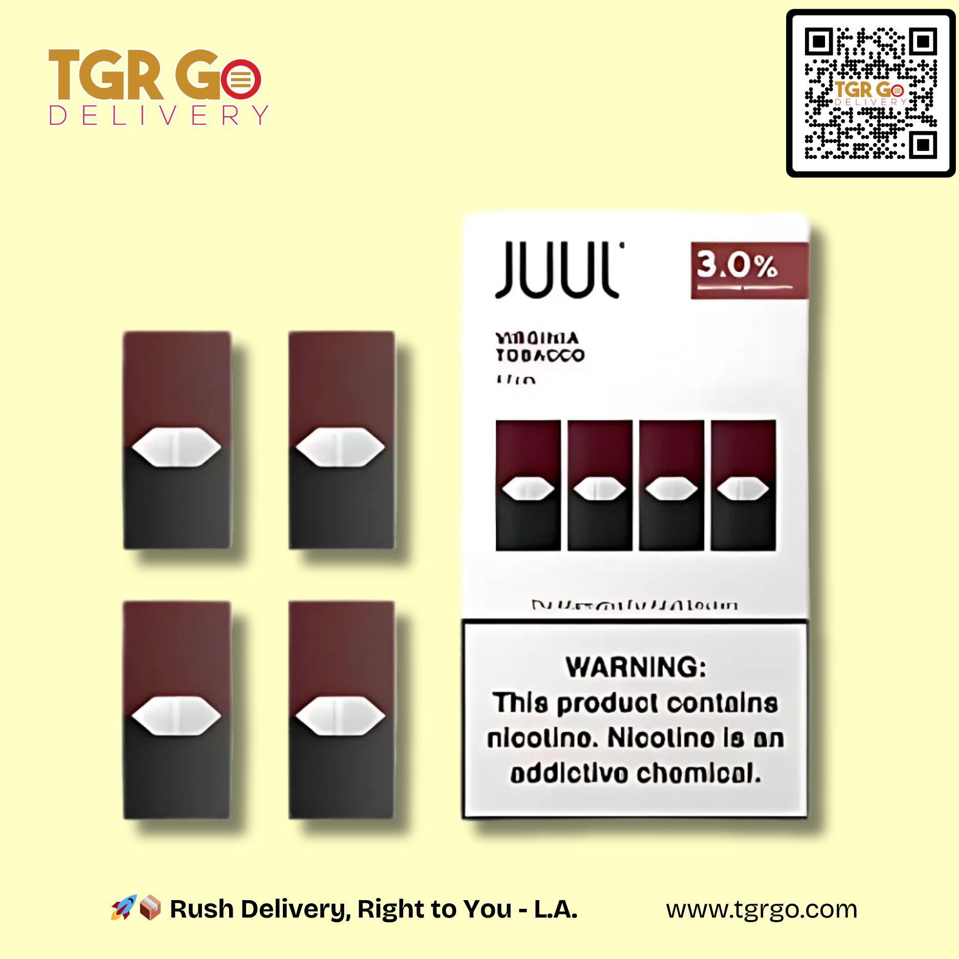 JUUL - Pods Virginia Tobacco 3% 4pk
