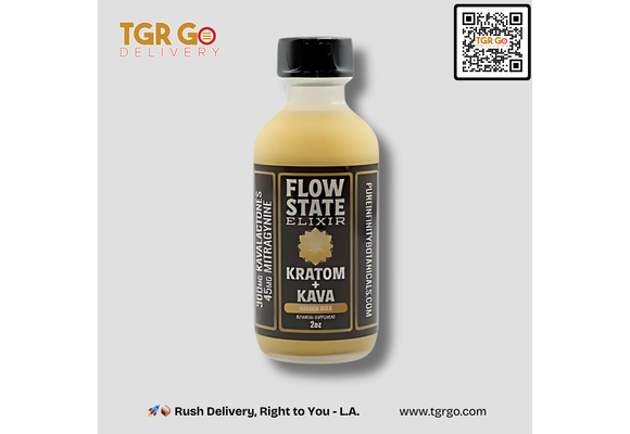 Pure Infinity Botanicals - Kratom + Kava Botanicals Flow State Elixir GOLDEN MILK 2oz