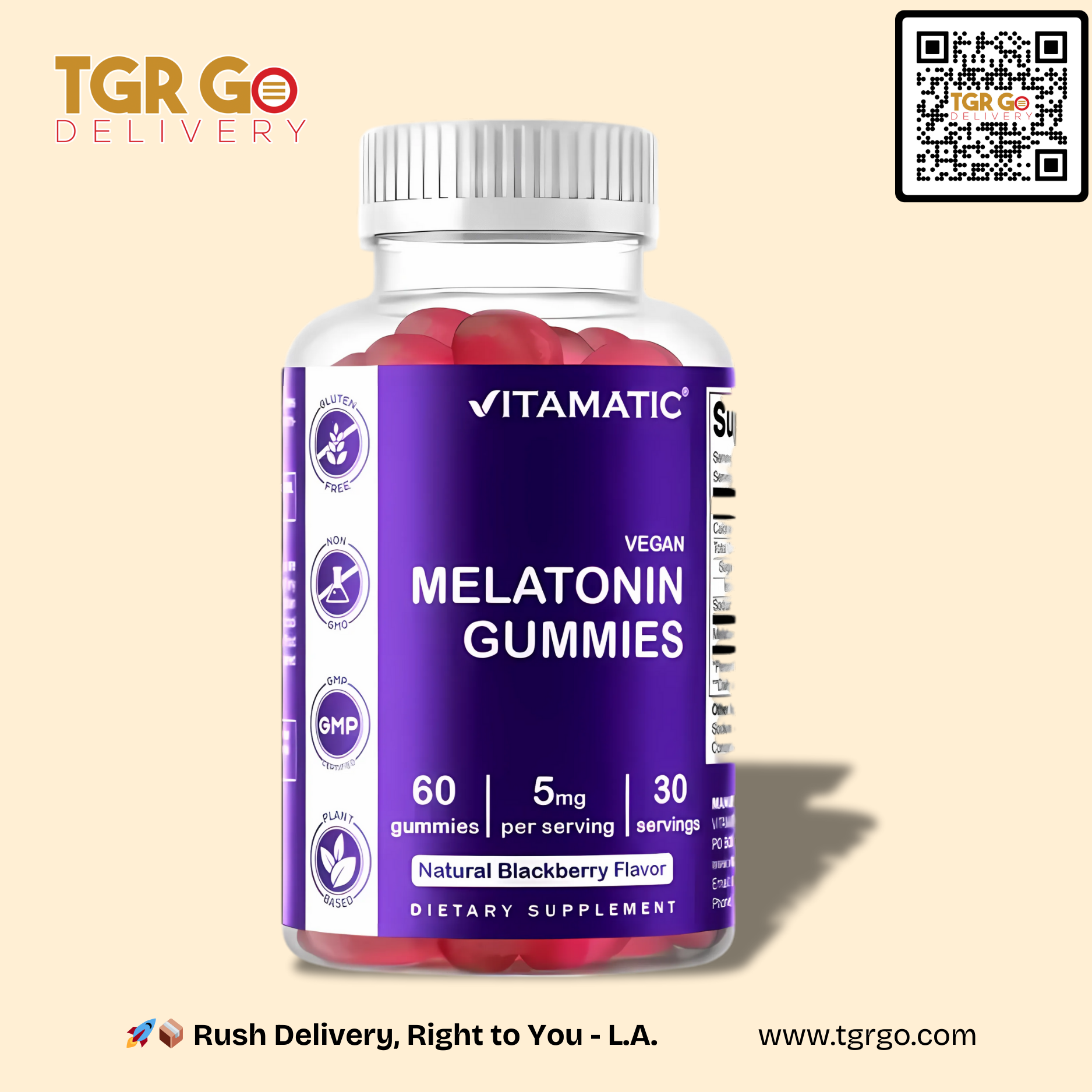 Vitamatic - Melatonin Gummies 150mg 60ct