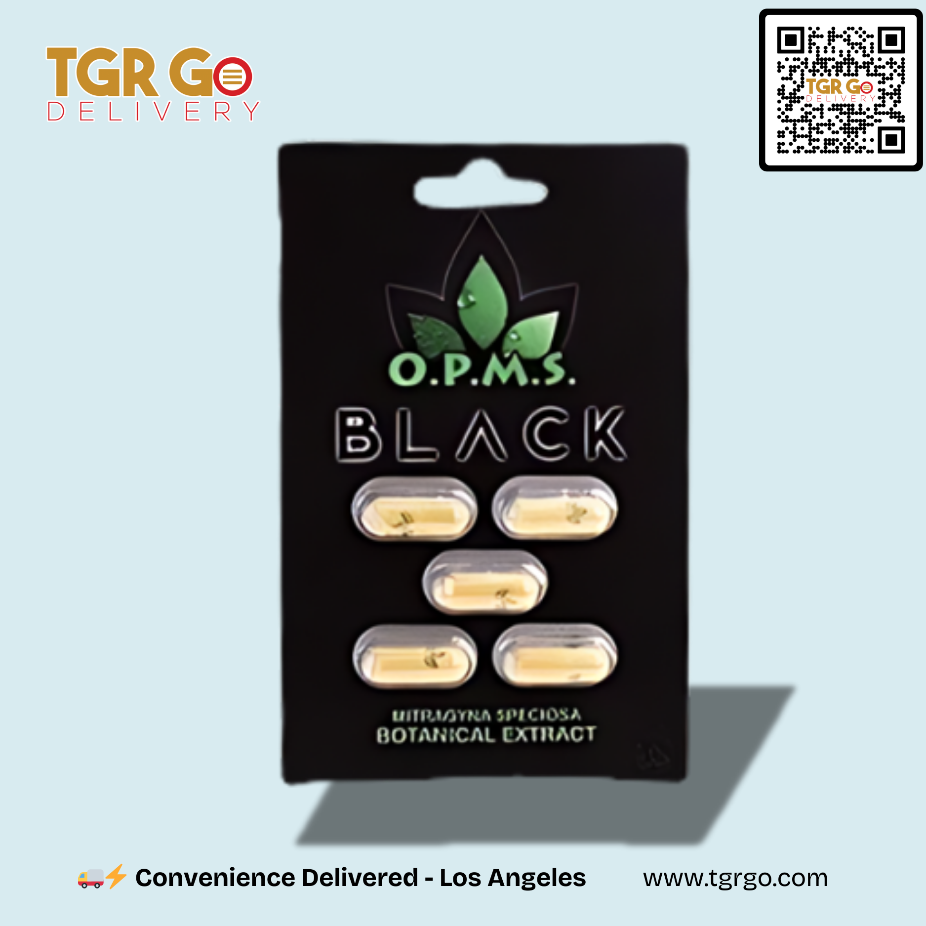 OPMS - Kratom Extract Capsules Black 5ct