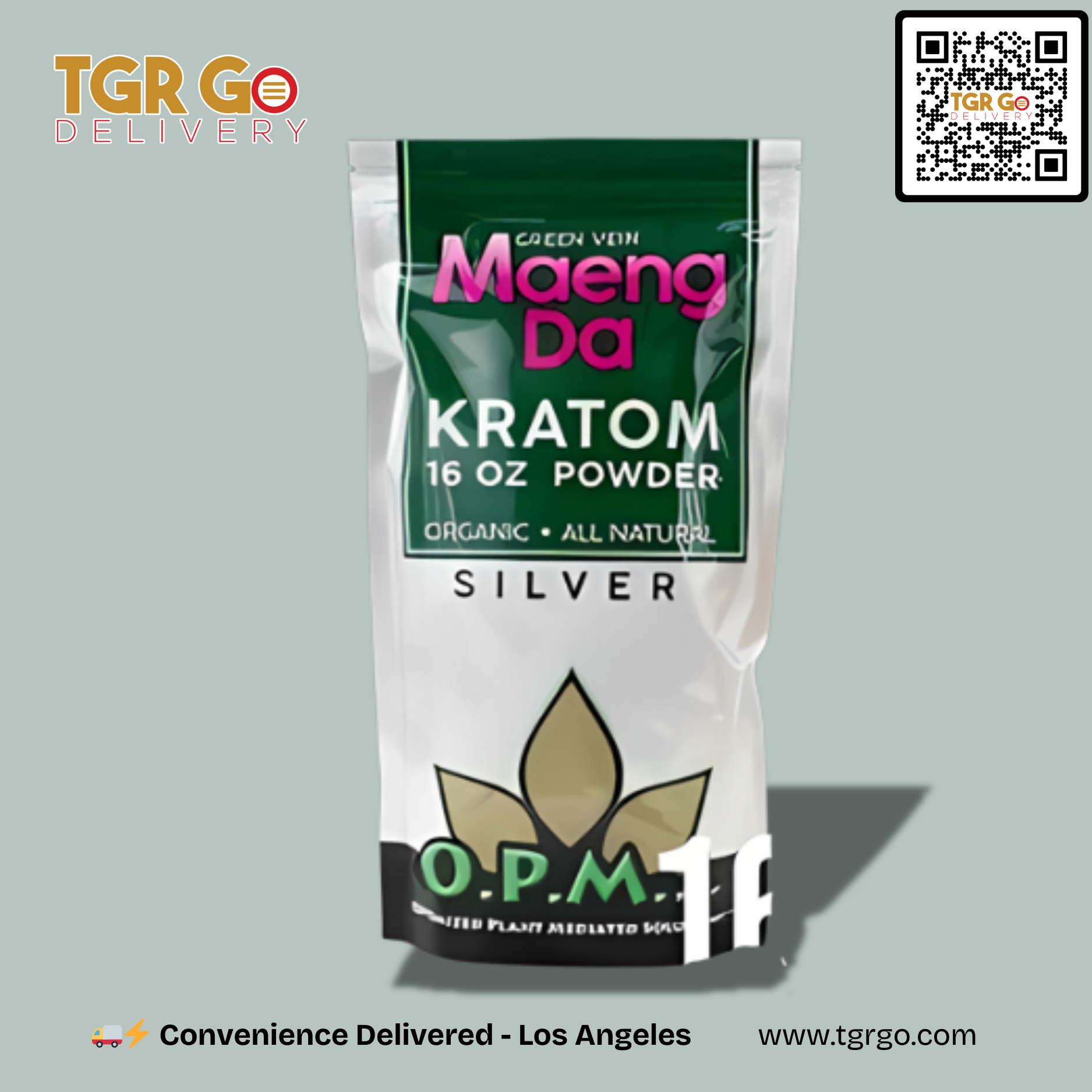 OPMS - Kratom Powder Silver Maeng Da 16oz