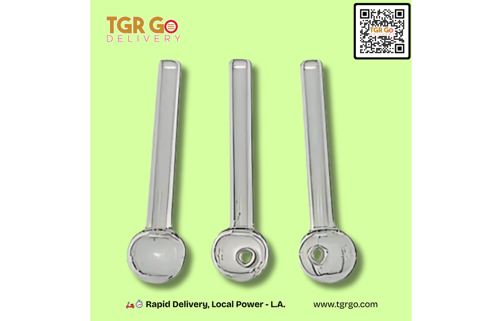 TGR - Oil Burner Hand Pipe 4" Medium Thick Glass OB2