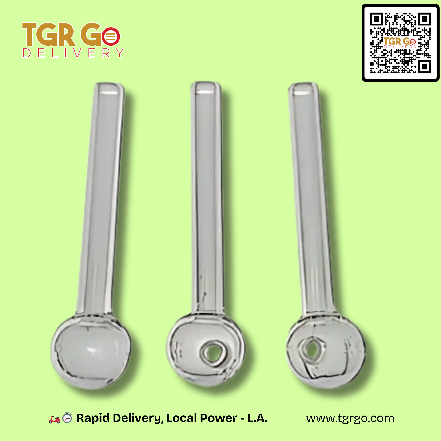 TGR - Oil Burner Hand Pipe 4" Medium Thicker Glass OB2