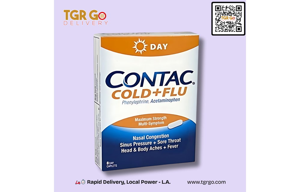 Contac - Maximum Strength Cold+Flu Pain Reliever Dayttime 8ct