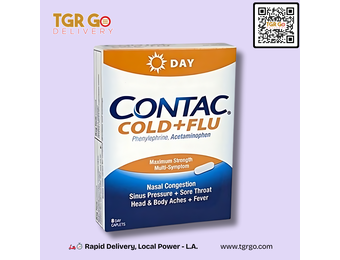 Contac - Maximum Strength Cold+Flu Pain Reliever Dayttime 8ct