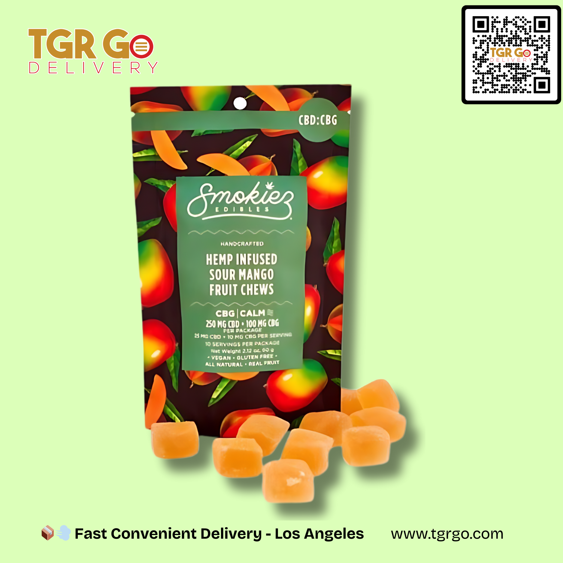 Smokiez - CBD Edible Gummies 250mg CBD 100mg CBG 10ct