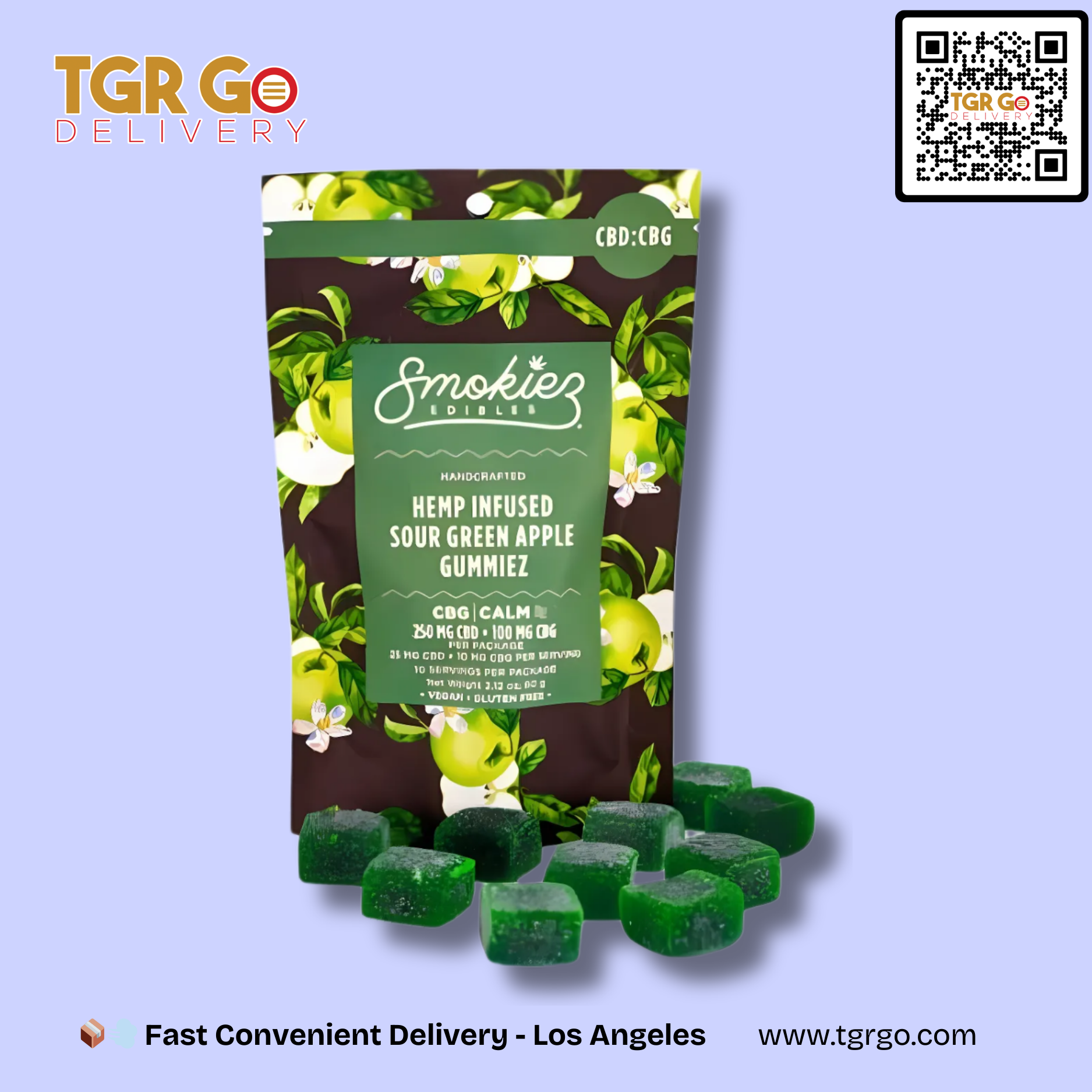 Smokiez - CBD Edible Gummies 250mg CBD 100mg CBG 10ct