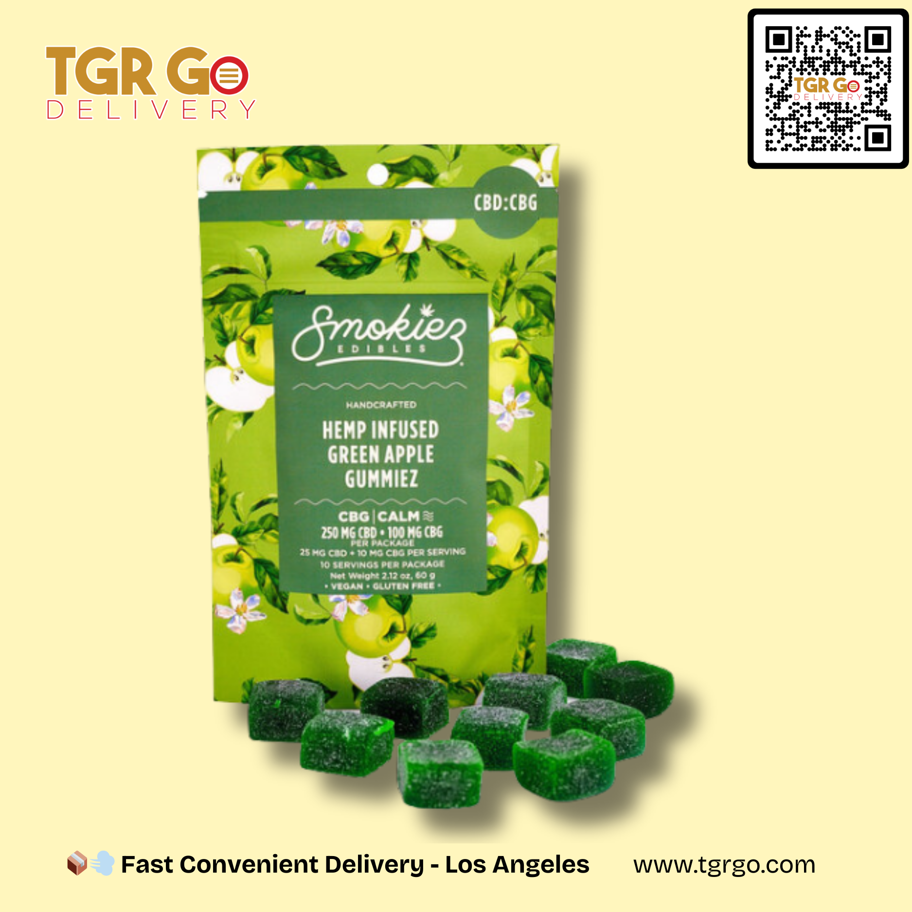 Smokiez - CBD Edible Gummies 250mg CBD 100mg CBG 10ct
