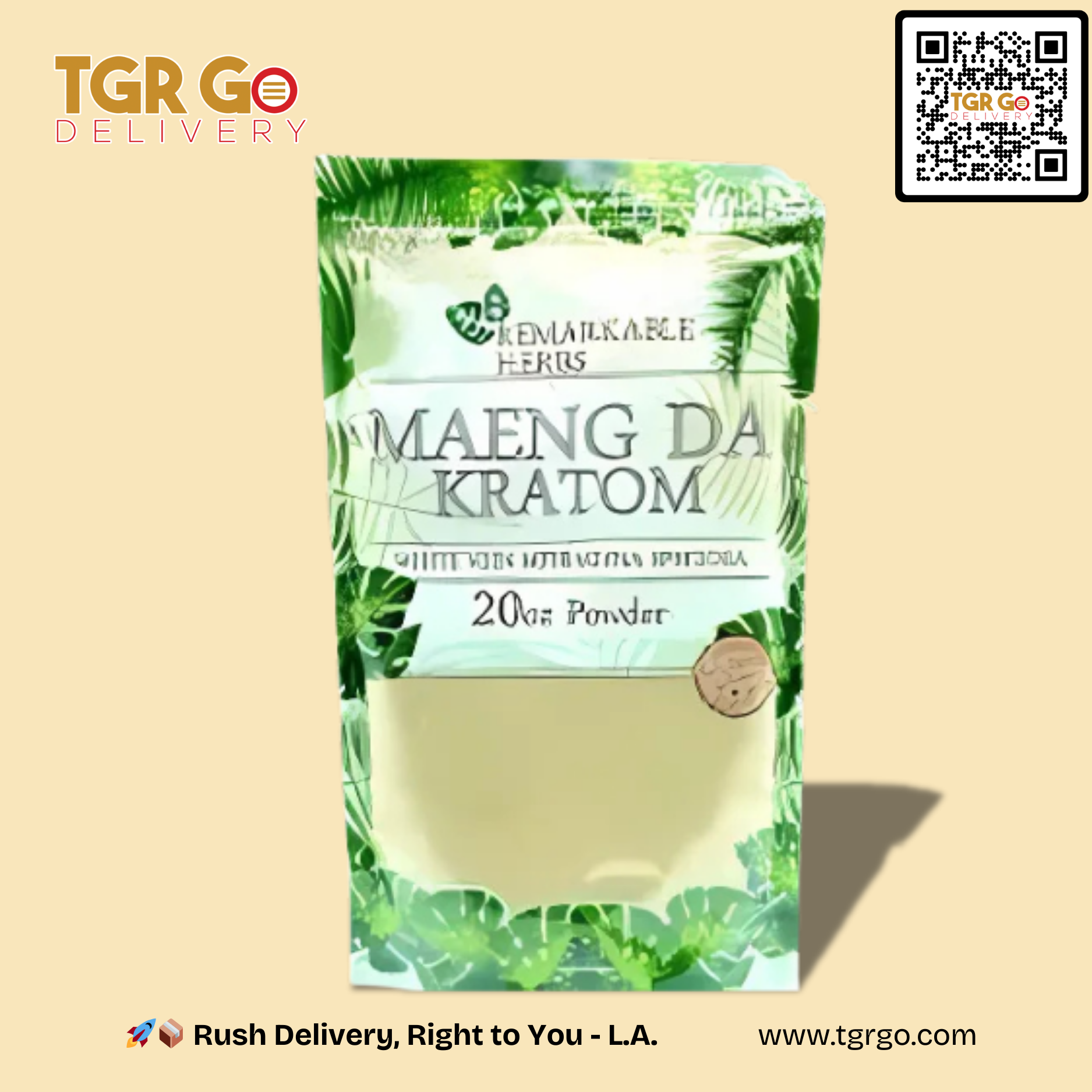 Remarkable Herbs - Kratom Powder White Vein Maeng Da 20oz