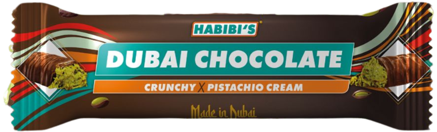 Habibi's - Dubai Chocolate Bars 1.41oz Crunchy x Pistachio Cream