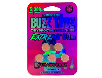 Bumblebee - 7-Hydroxymitragynine Buzz Tabz Extreme Strawberry 60mg 5ct