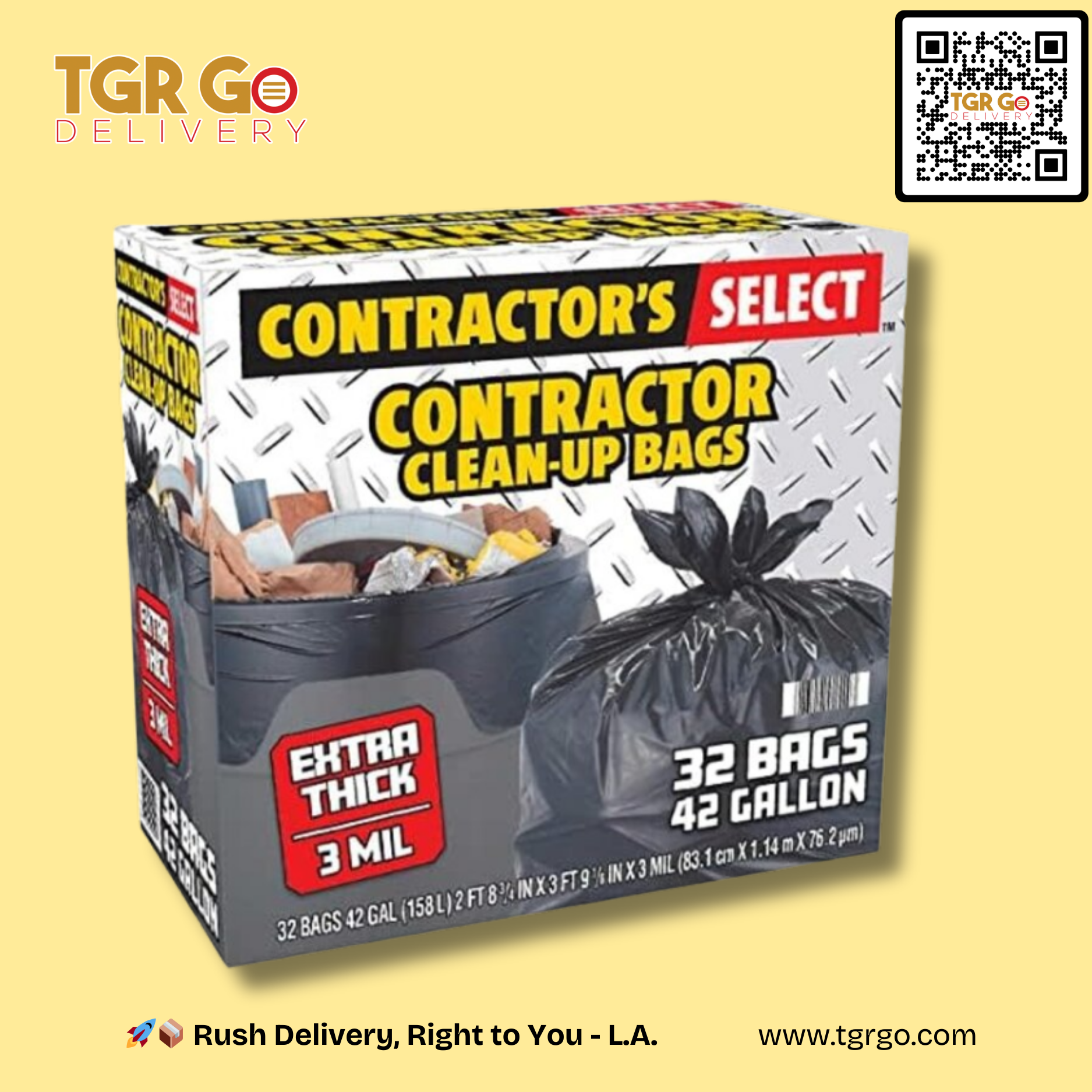 Contractors Select - Clean-Up Bags Contractor Extra Thick 32pk