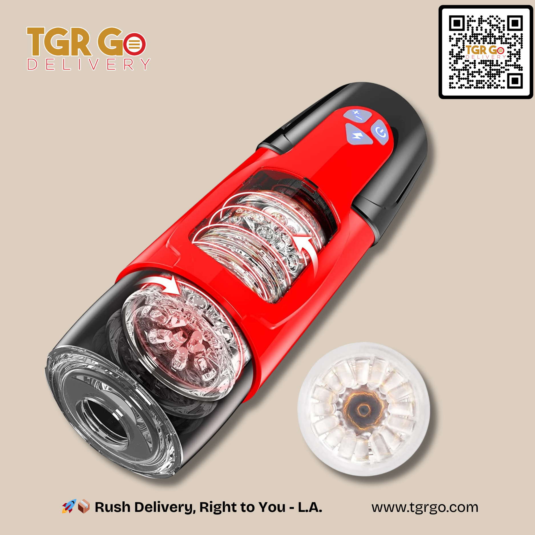 Adult Sex Toys - Male Masturbator Cup with Thrusting & Rotating Modes