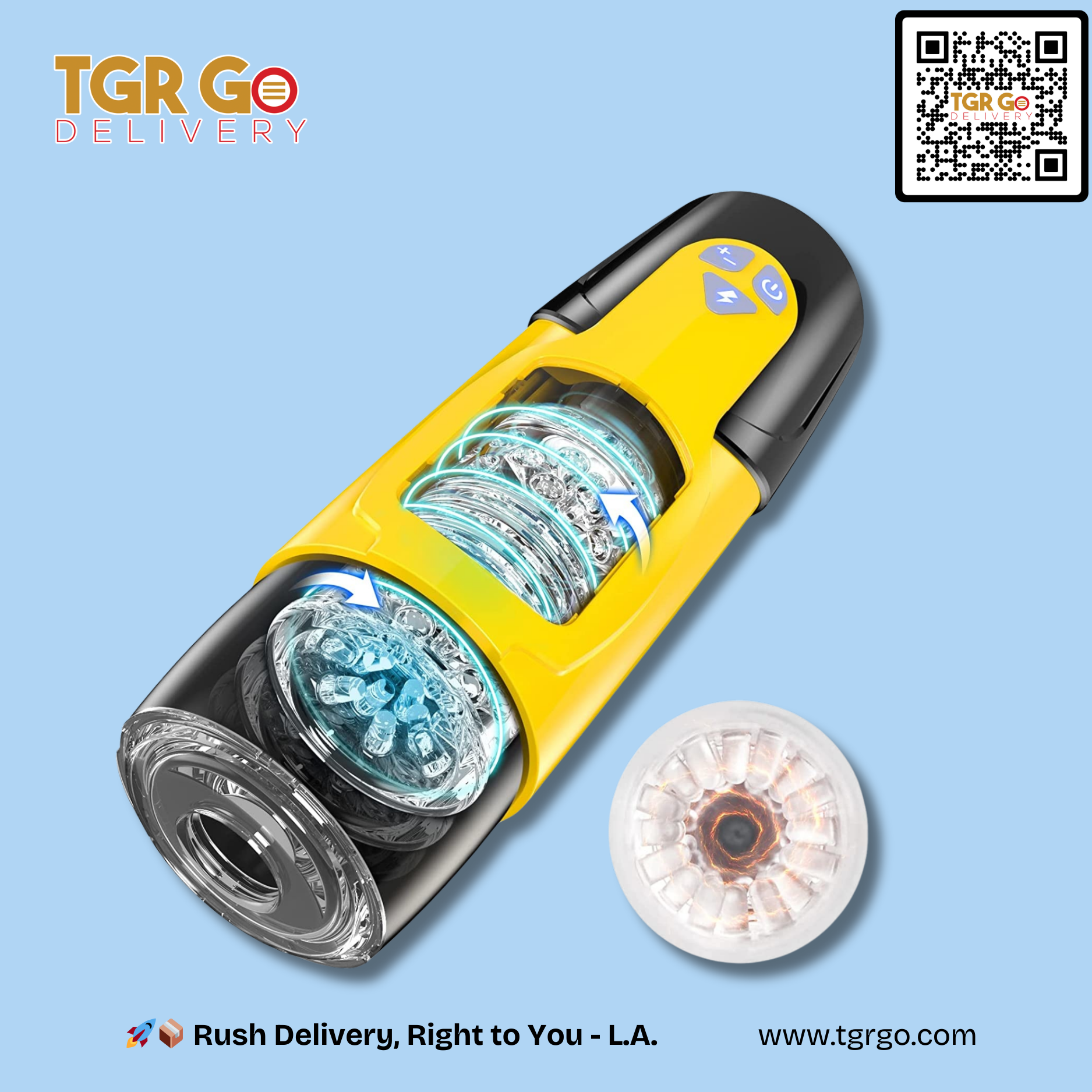 Adult Sex Toys - Male Masturbator Cup with Thrusting & Rotating Modes