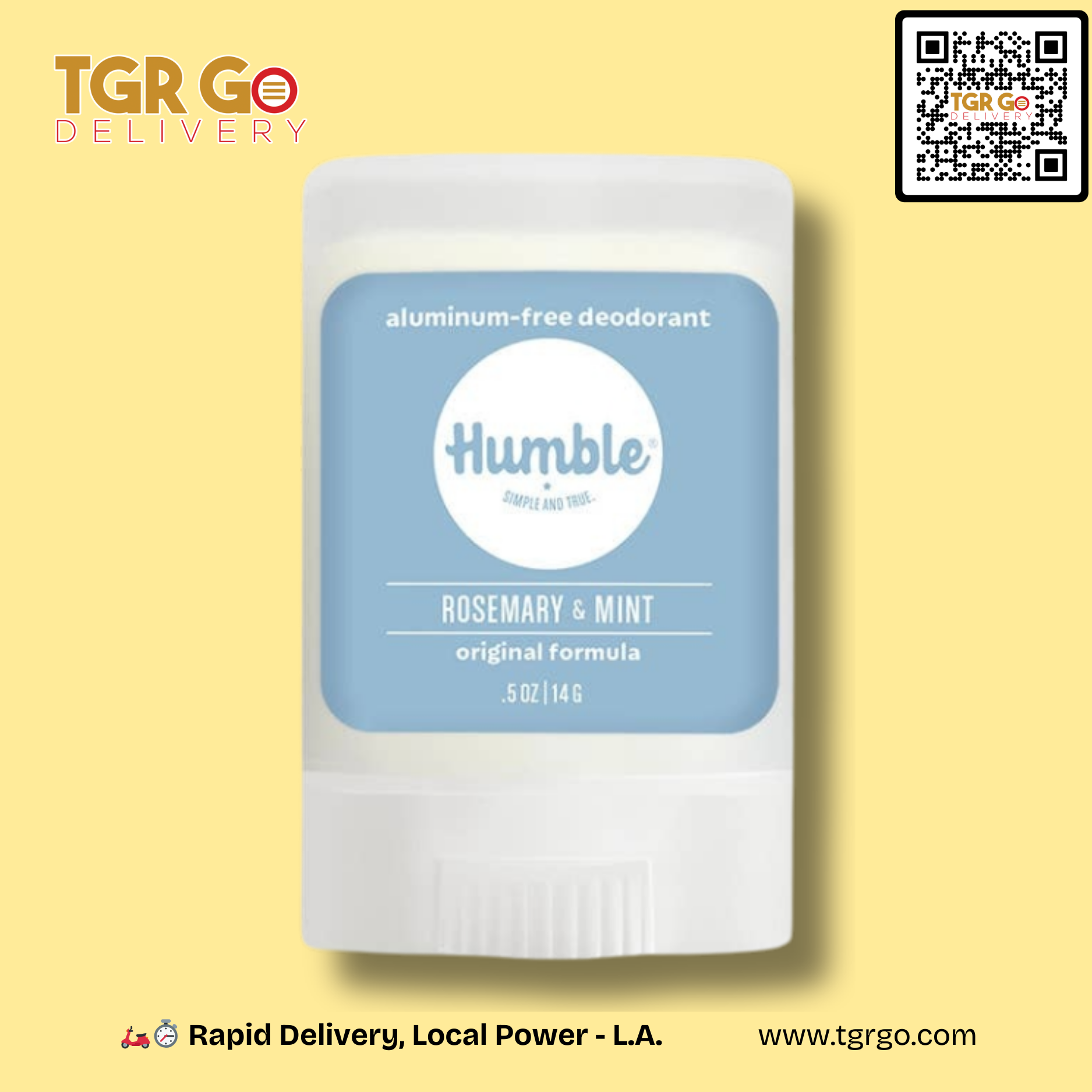 Humble - Deodorant Original Formula Organic Travel Size .5oz