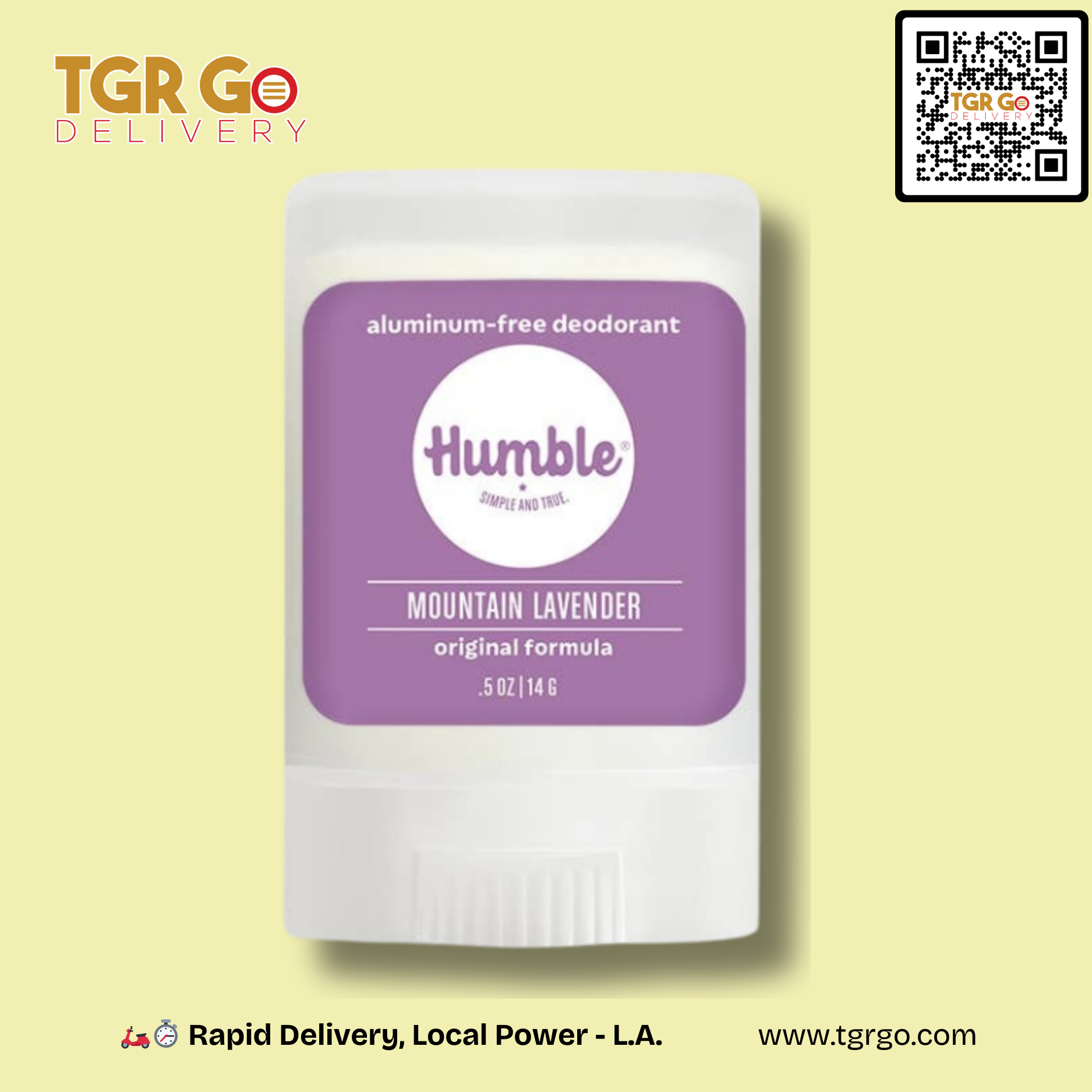 Humble - Deodorant Original Formula Organic Travel Size .5oz