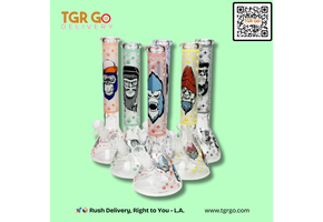 TGR - Gorilla Glass Glow in the Dark Water Pipe 11"