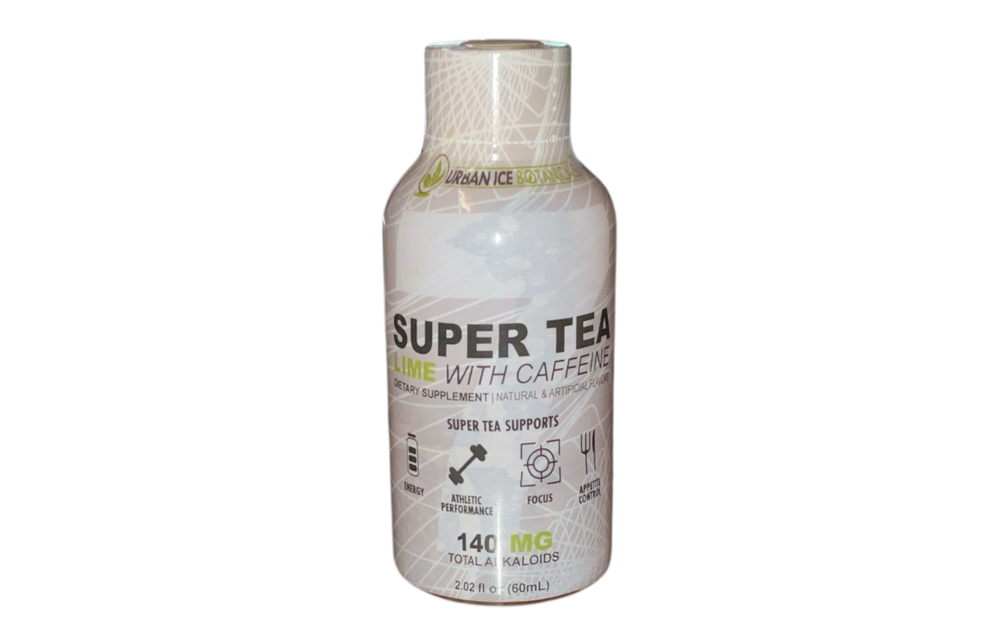 Urban Ice Botanicals - Kratom Supplement Super Tea w Lime & Caffeine 140mg 60mL
