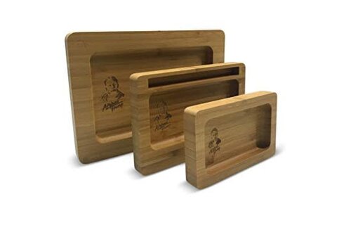 Afghan Hemp - Rolling Tray Wood Small 5.5"