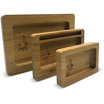 Afghan Hemp - Rolling Tray Wood Small 5.5"
