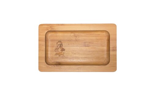 Afghan Hemp - Rolling Tray Wood Small 5.5"