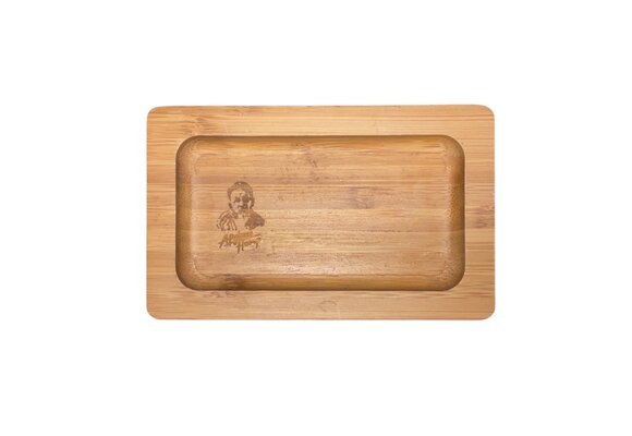 Afghan Hemp - Rolling Tray Wood Small 5.5"
