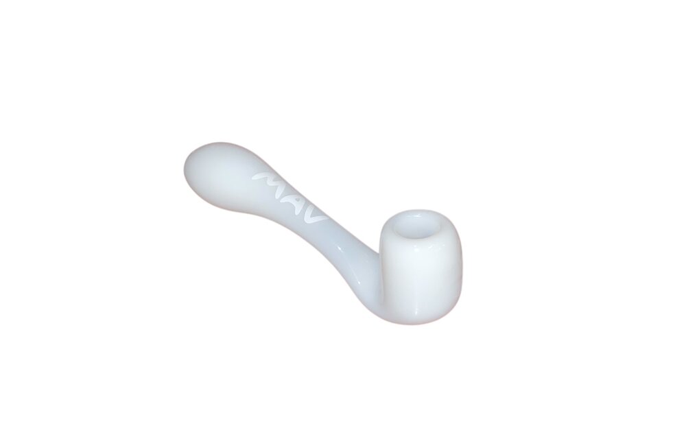 MAV - Hand Pipe Sherlock 5" White
