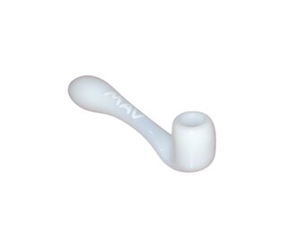 MAV - Hand Pipe Sherlock 5" White