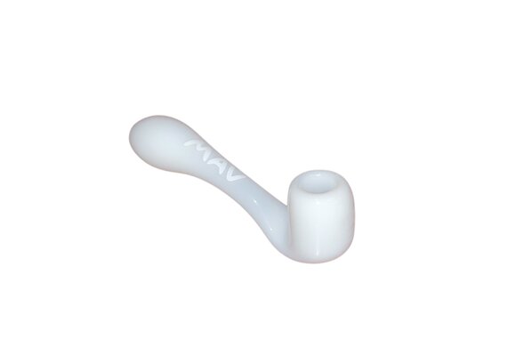 MAV - Hand Pipe Sherlock 5" White
