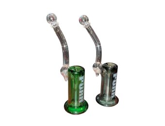 Purr Glass - Bubbler Pipe Small Sherlock 6"