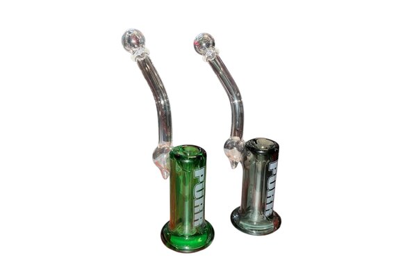 Purr Glass - Bubbler Pipe Small Sherlock 6"
