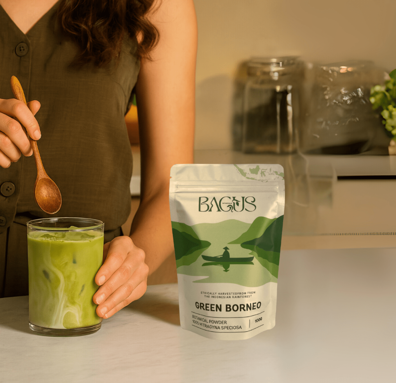 Bagus Botanicals - Good Intention Kratom Powder 250G Green Borneo