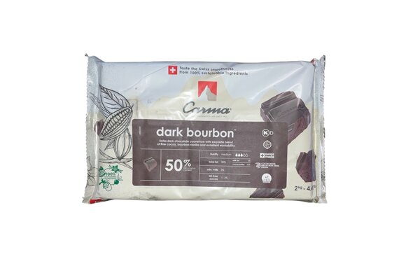 Carma - Dark Bourbon Swiss Chocolate Block 2kg 4.41lbs
